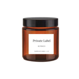 PL Candle Amber Jar 4 oz Black Lid