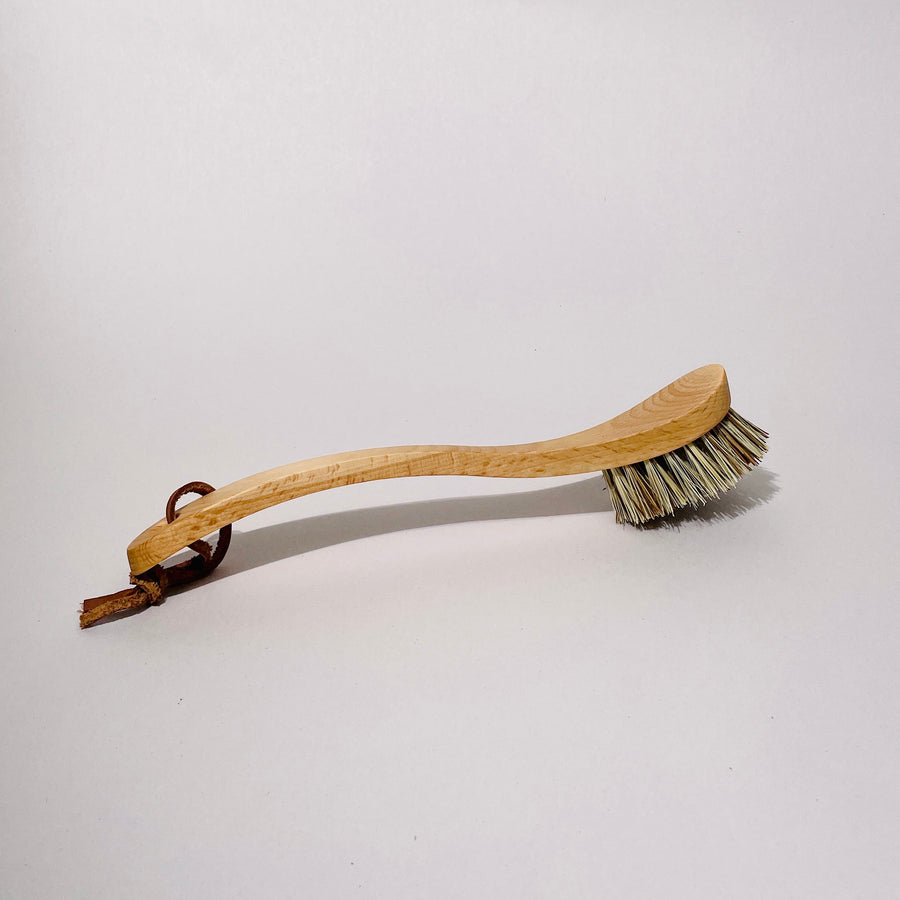 Small Dish Brush with Curved Handle