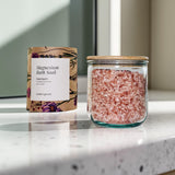 Magnesium Bath Salt Soak in refillable Glass Jar