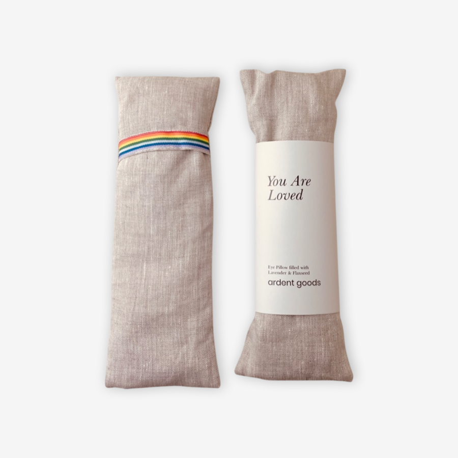 Linen Eye Pillow supporting LGBTQIA youth